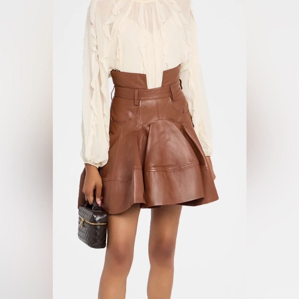 NWT Zimmermann Hypnotic Leather Skirt